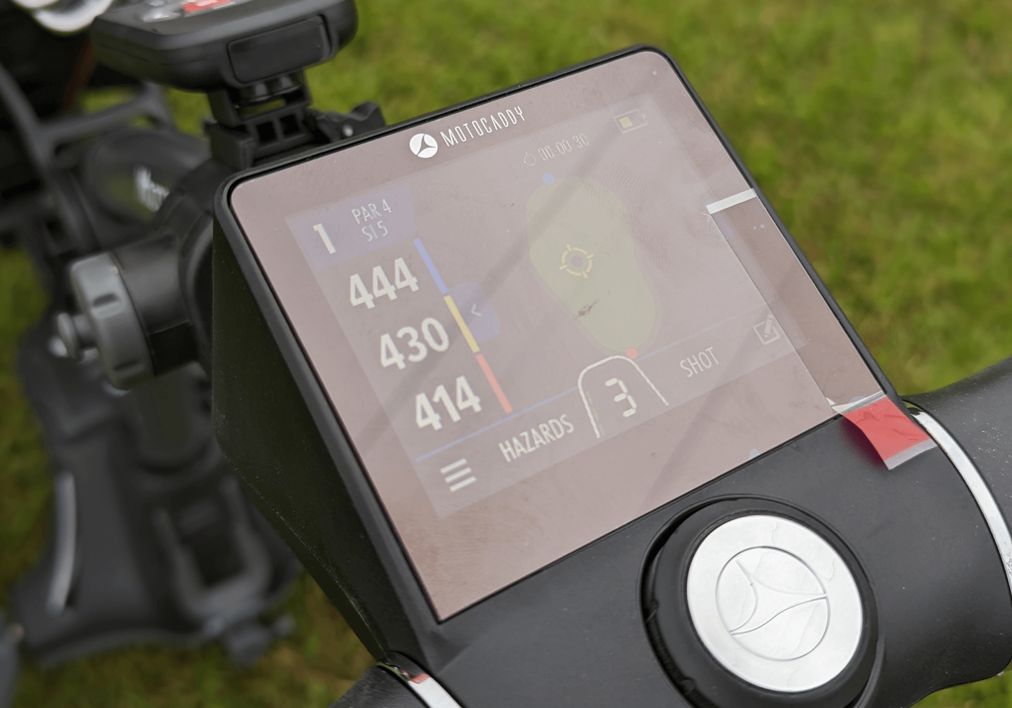 The best golf electric push cart is the Motocaddy M7 GPS with its large touchscreen golf GPS display. 